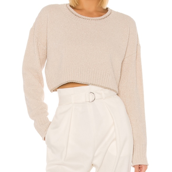 tan cropped sweater